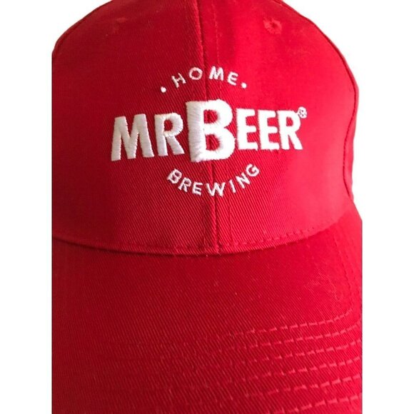 Mr. Beer Baseball Hat Cap Red Embroidered Logo Home Brewing - Picture 2 of 4